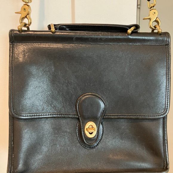 Vintage 90s Coach Black leather purse 9927 - Picture 2 of 9